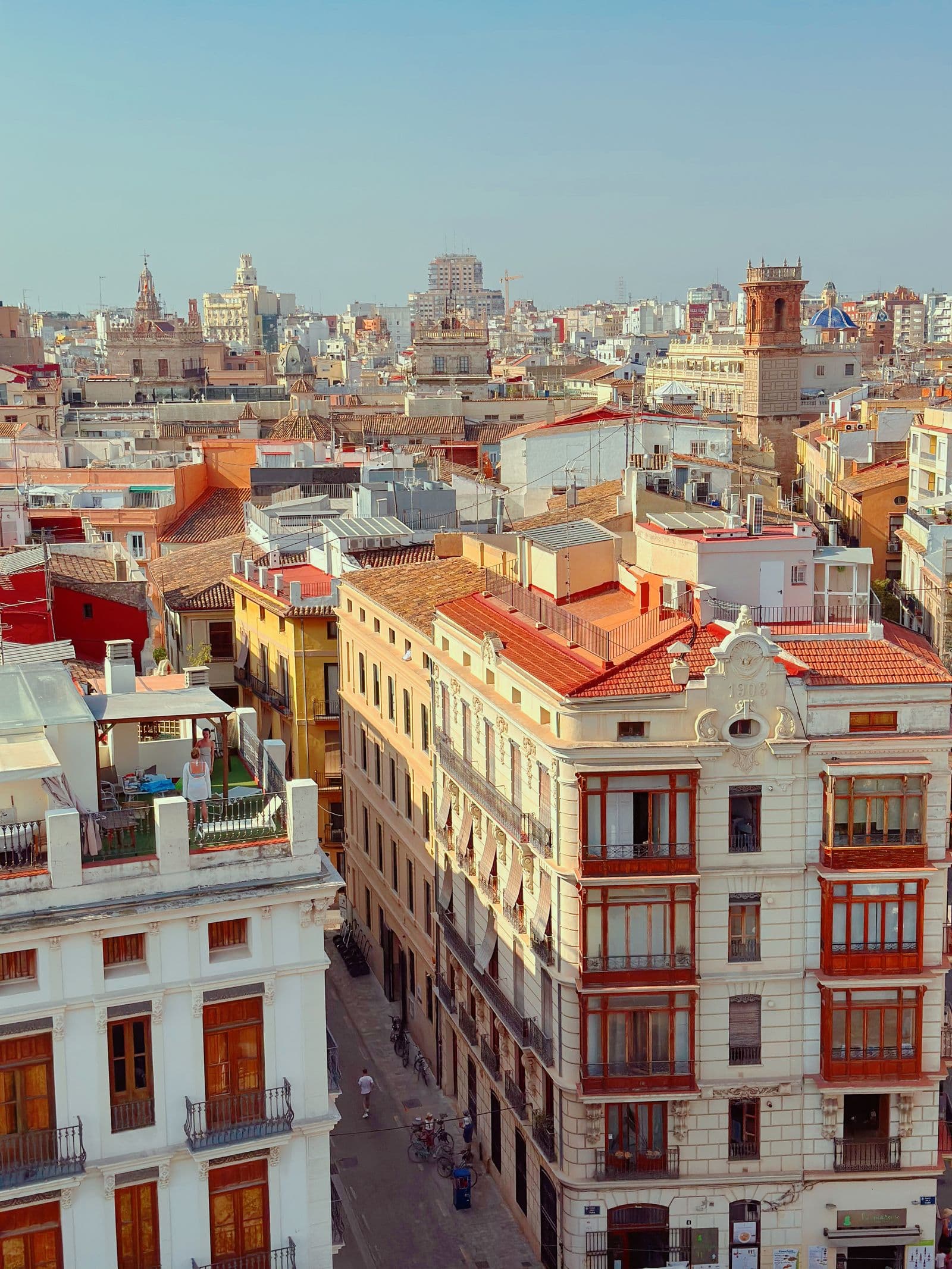 The historic centre of Valencia from above